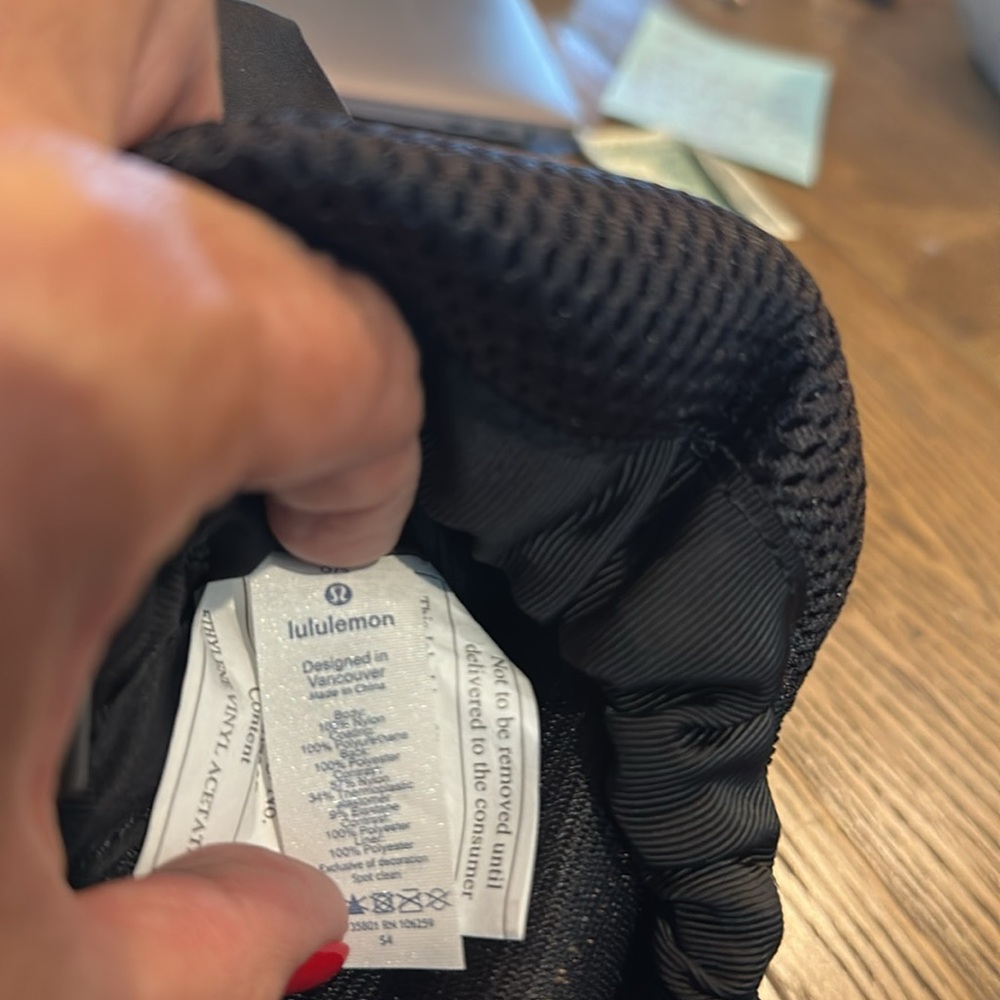 lululemon adjustable strap black nylon bucket bag. - Picture 3 of 3